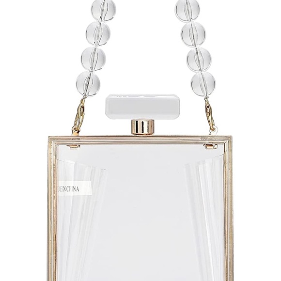 Evening transparent clutch bag